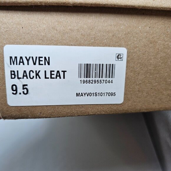 NIB Women's Steve Madden Mayven Black‎ Leather Slides Size 9.5 - Picture 8 of 8